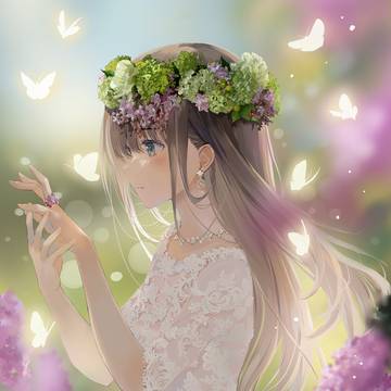 ライラックの花かんむり