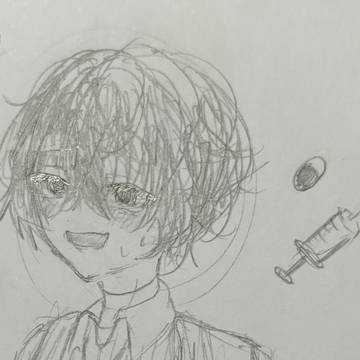 結構前に学校で描いた落書き