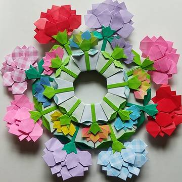 🌷折り紙リース🌹