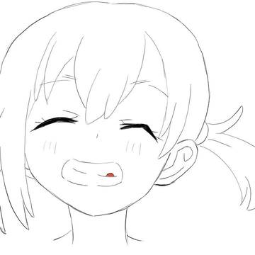 まひるちゃん、模写。