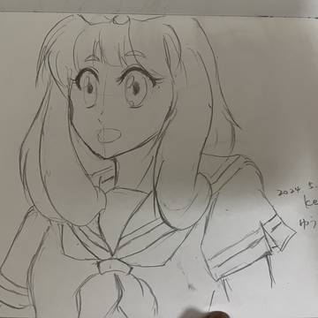 優子先輩　初らくがき