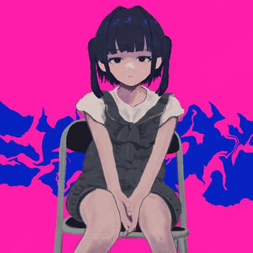 椅子に座ってる