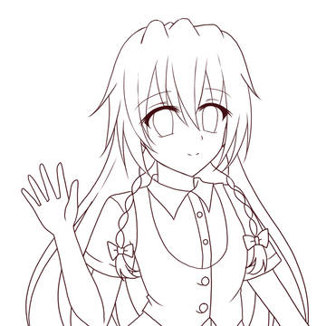 朱李華ちゃん 線画