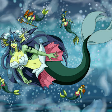 Giga Mermaid and Friends.