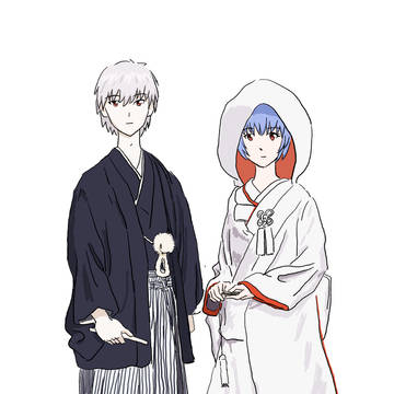 Kaworu Nagisa and Rei Ayanami