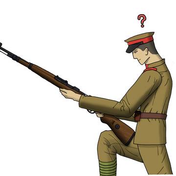 ドイツ製小銃の使い方がわからない日本兵