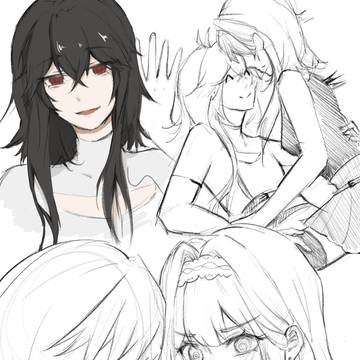 Drawing with my friend