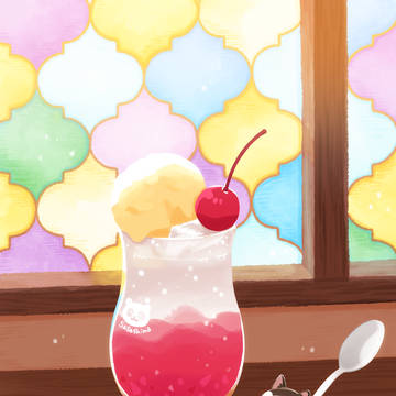 いちごソーダフロート