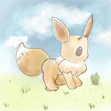 イーブイとピーマン