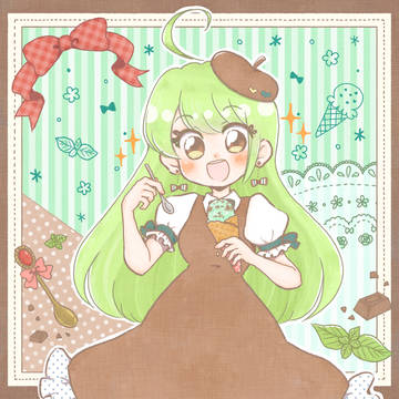 チョコミントアイス
