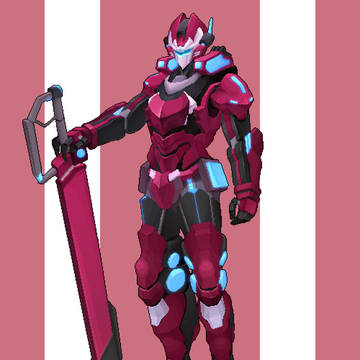 设定是纯robot，红色的战士，治愈战士