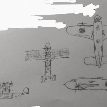 テストの余った時間に書いた絵3　飛行機