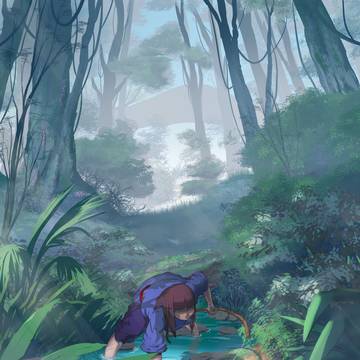 Girl in the river