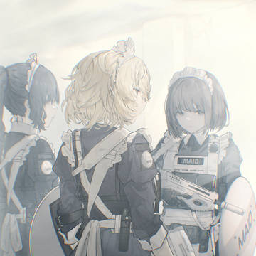 ミリタリーメイド部隊盾装備