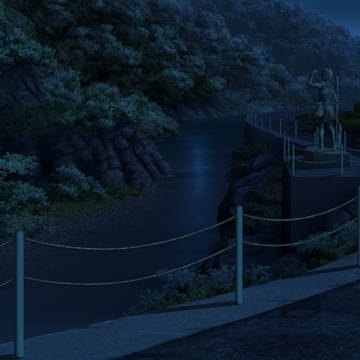 夜の渓流