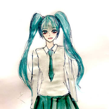 Miku hand drawing