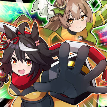 ウマ娘　バトルチップ風イラスト