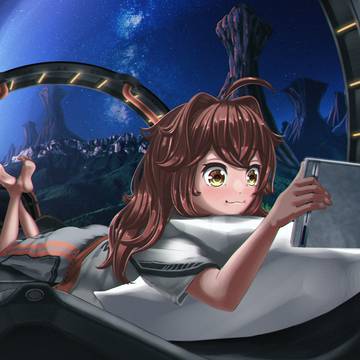 リィコの日常・夜の飛行艇にて寝る前のひと時