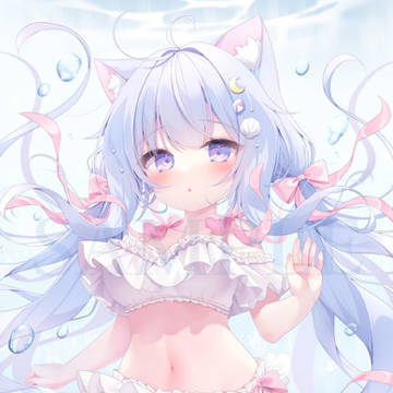 〖オンラインくじ〗描き下ろし青猫ちゃん