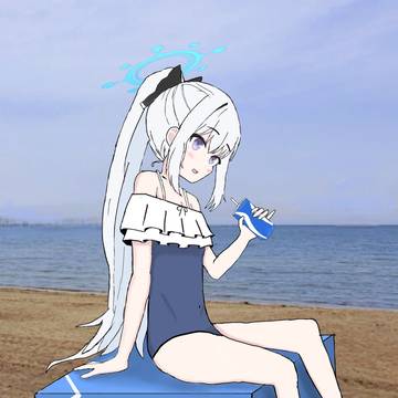 ビーチで出くわしたミヤコ!