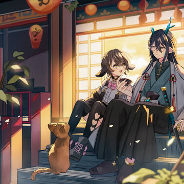夕暮れ