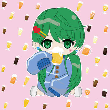 ビール大好きな女の子