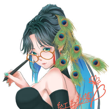 アイコン用イラスト 孔雀