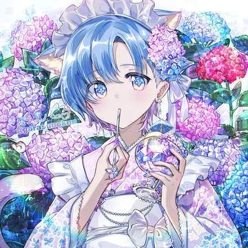 紫陽花の庭でお茶の時間💠