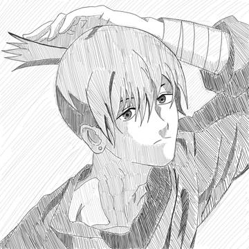 白黒イラスト