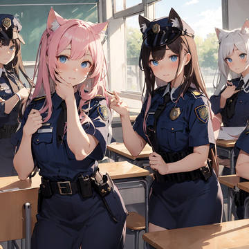 Auszubildende Polizistinnen