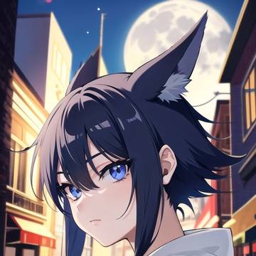 AIイラスト「人狼…というか、ケモミミ系」