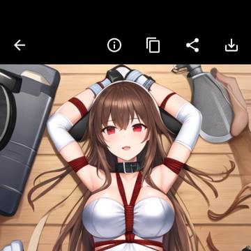 盗賊に捕まった茶髪の女の子