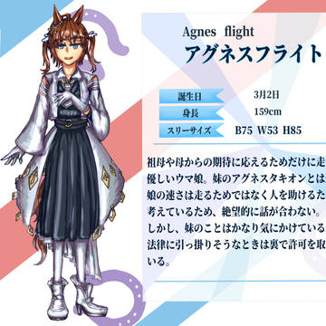 創作ウマ娘注意⚠️ アグネスフライト来ないかなぁ…(p_-)ﾁﾗ