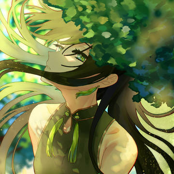 緑髪