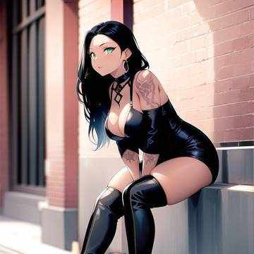 High boots AI art