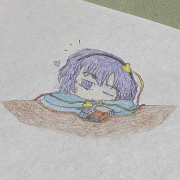 練習作品その3「読書中に寝落ちしちゃって起きたさとりん」