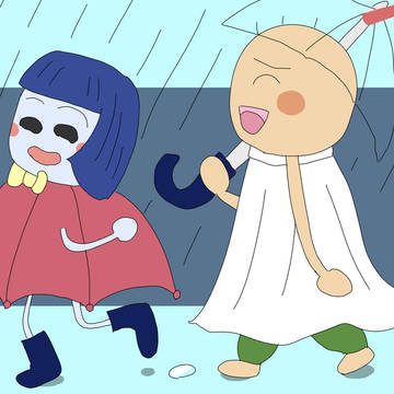 てれてれ坊主とあめあめふれふれちゃん
