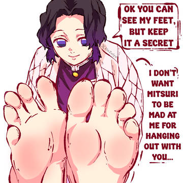 shinobu showing you her feet