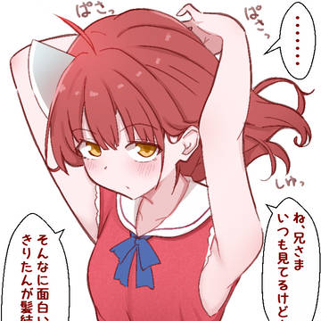 身じたくきりたん　髪を結うきりたんぬ