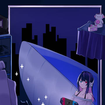 夜晚的鯨魚