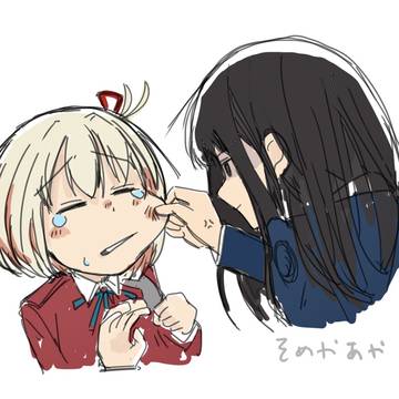たきなに怒られる千束さん