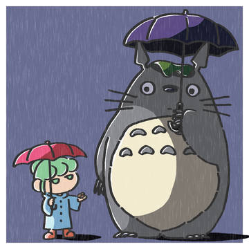 トトロと女の子