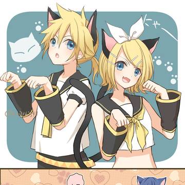 【カイメイ】天下の鏡音ズのにゃんこポーズぞ？