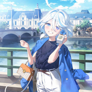 デート中にプレゼントを貰ったフリーナ