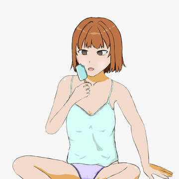 アイスを持ってる女の子
