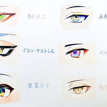 ライバーさん目模写