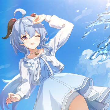 白ワンピ甘雨