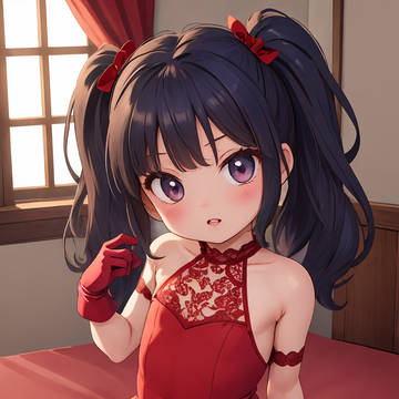 Girl on bed