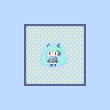 初音ミク　ドット絵