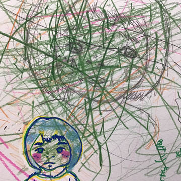 メイのゆかりちゃんの絵の上から私が描いた